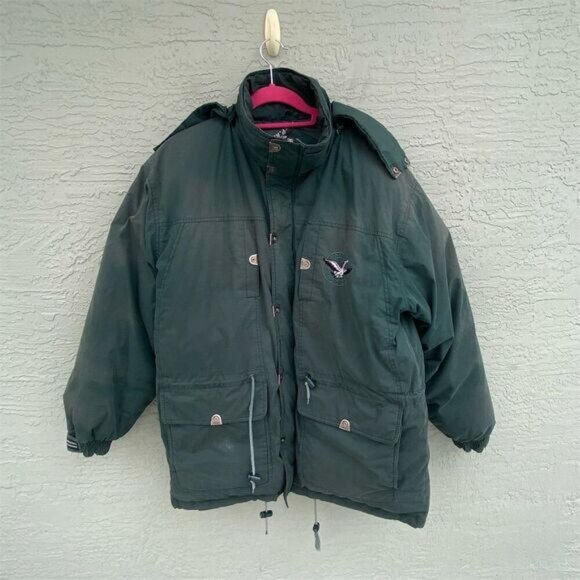 Vintage Triple F.A.T. Goose Men's Green Down Parka Jacket Size L - Picture 2 of 12